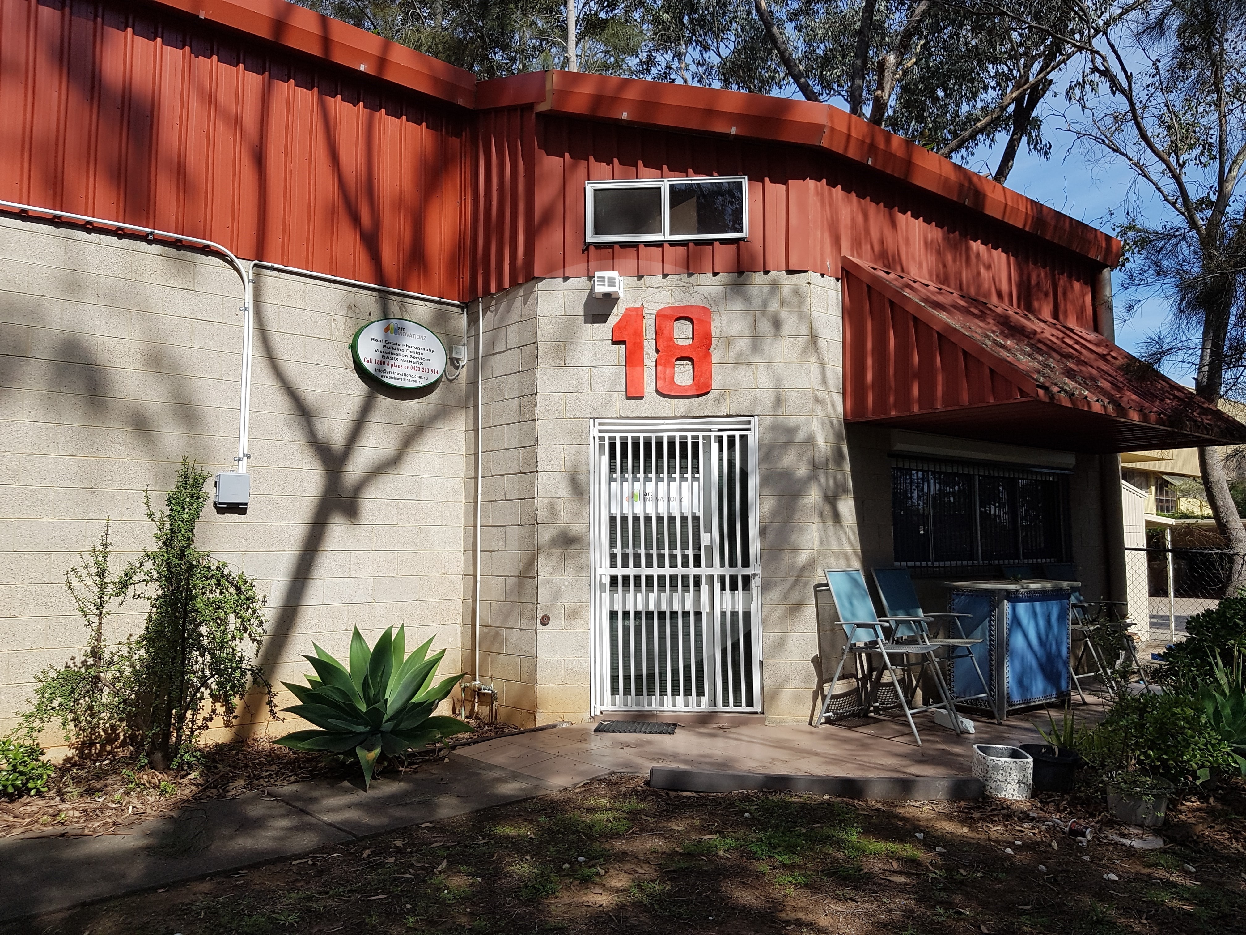 Street front office and storage